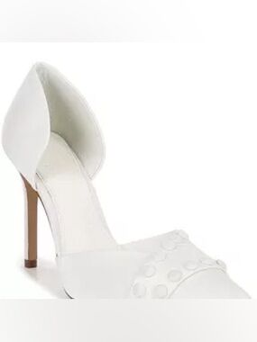 Gianni Bini White D’Orsay Heel with Textured Toe